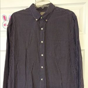 Jcrew men’s button down sz large navy/red